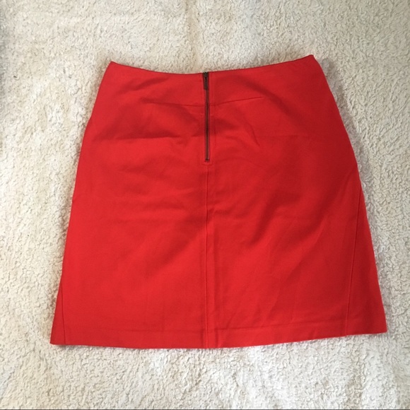 SOLD! CAbi Fiery Red Ponte Knit Skirt 10 A Line - Picture 5 of 8